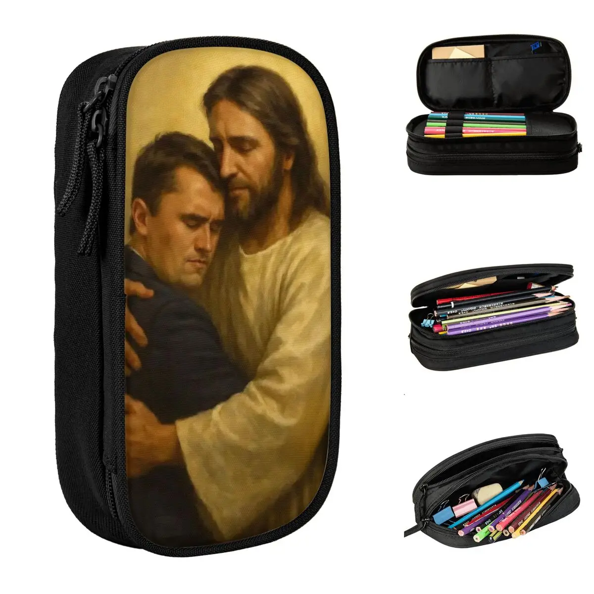 

Charlie Kirk Angelic Advocate пеналы креативная сумка-держатель для ручек для девочек и мальчиков большая вместимость для студентов школьные косметические пеналы