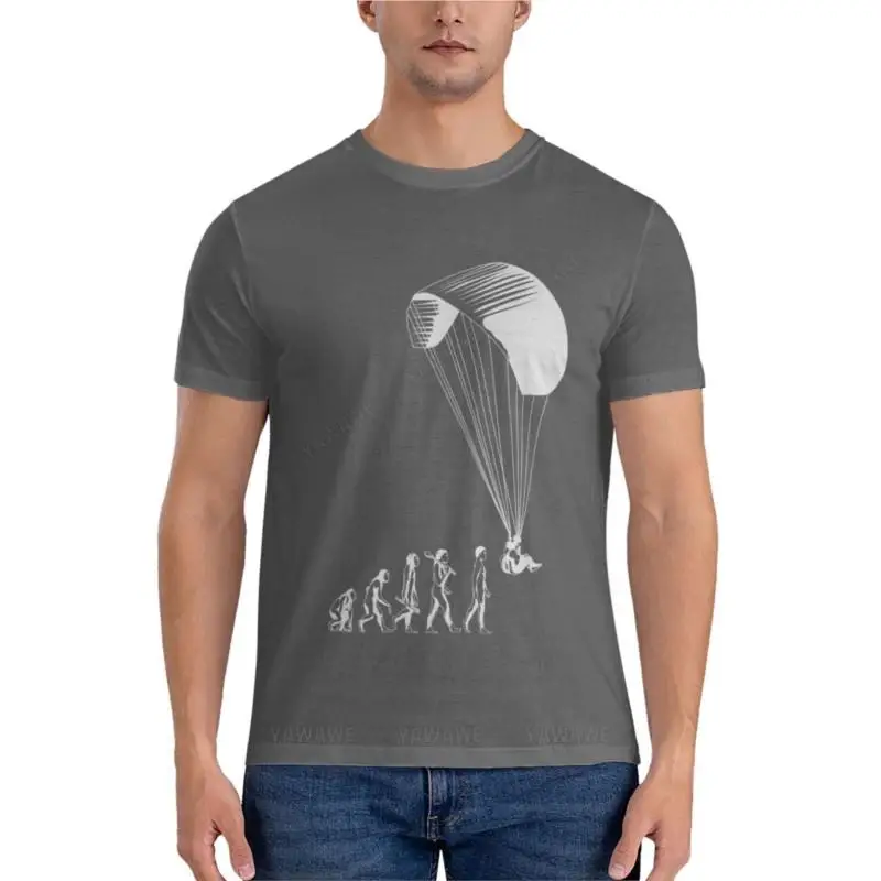 Paragliding evolution Fitted T-Shirt custom t shirt t shirts for men brand t-shirt summer top tees