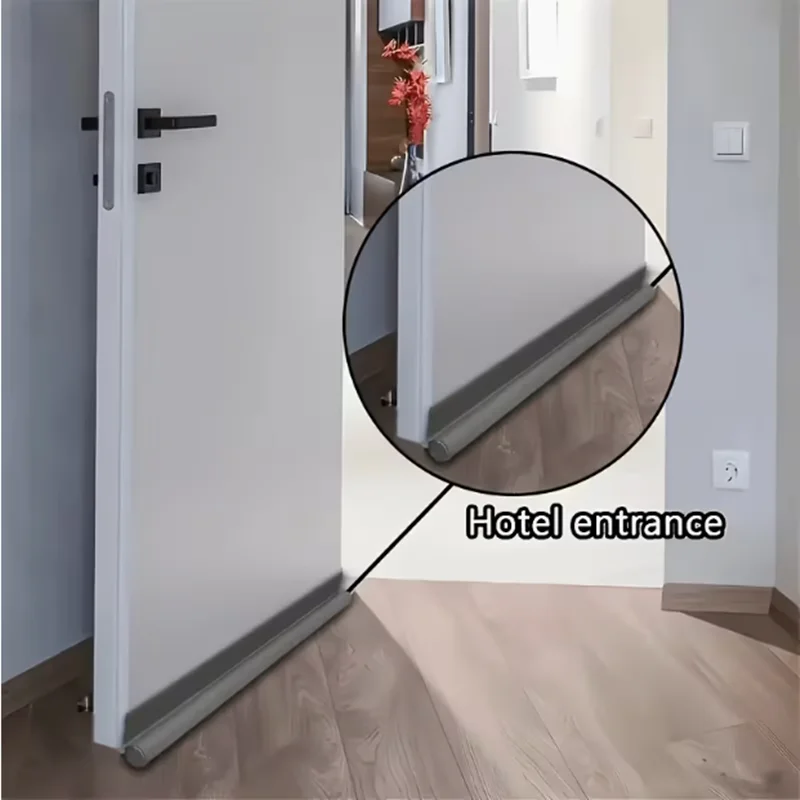 2pcs Self-adhesive floor sealant for doors - Durable soundproof insect-proof sealant. Soundproof door stickers. Door gap sealant