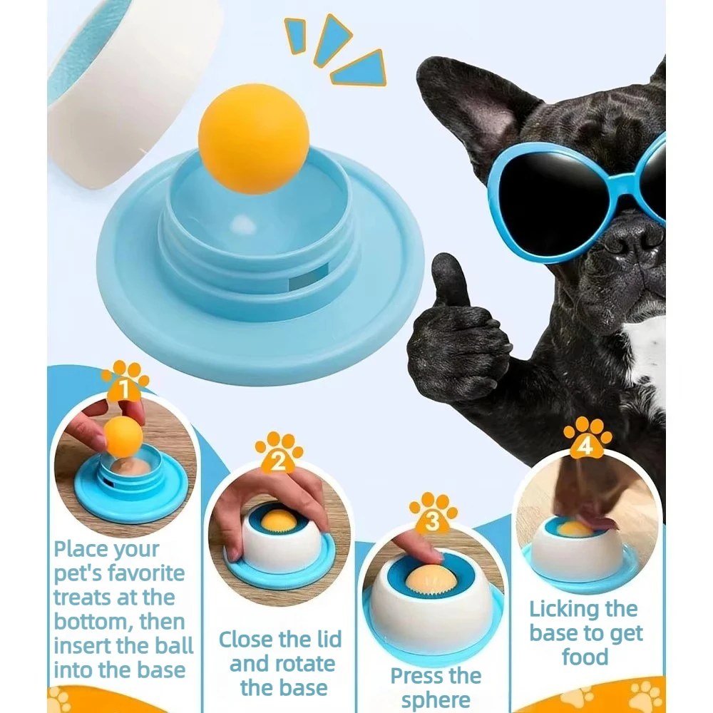 Funny Interactive Pet Lick Promotes Dental Health Self-Soothing Snack Bowl Training Yogurt Licking Plate for Dogs Cats view 5