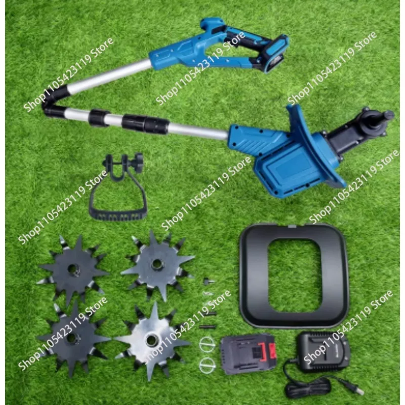 Compact Electric Power Tiller - Lightweight Lithium Battery Rototiller for Small Farm and Vegetable Garden