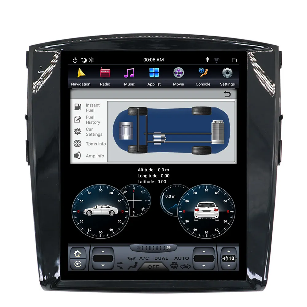 

12.1" Vertical Screen Car Radio For Mitsubishi Pajero Sport V97 V93 V98 2006 GPS Carplay Android 11 Car Multimedia Video Player