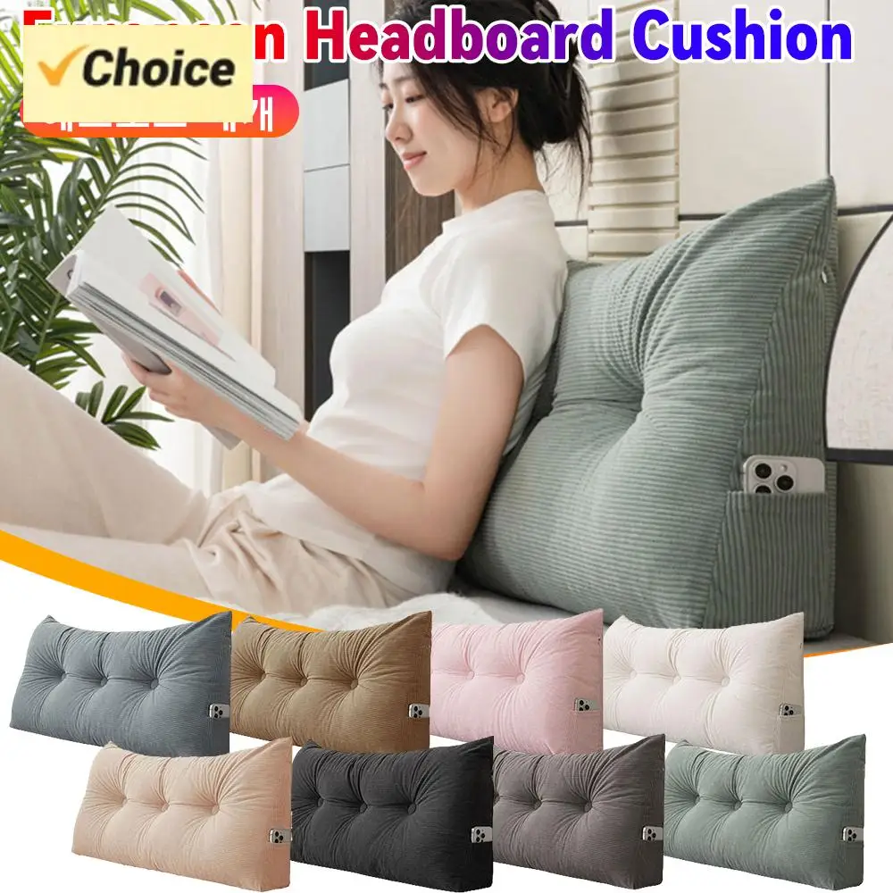 

European Headboard Cushion Support Reading Bolster Pillow Triangular Wedge Headboard Pillow Removable Thickened Backrest