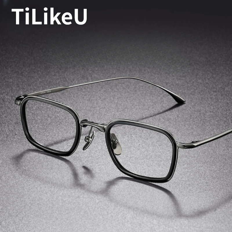 

Danish Brand Ultralight Titanium Acetate Glasses Frame Fashion Men Women Business Square Reading Myopia Optical Eyeglasses Frame