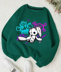 hoodie Y2k Arcane Jinx Cute Hooded O-Neck Anime Print Kawaii Sweatshirt Long-sleeved Cartoon Fleece Clothes Fashion Pullovers