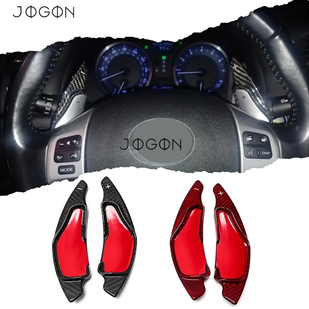 Real Carbon Fiber Car Steering Wheel Extensions Paddle Shifter For Lexus IS XE20 IS250 IS300 IS350 2006 2007 2008 2009-2013