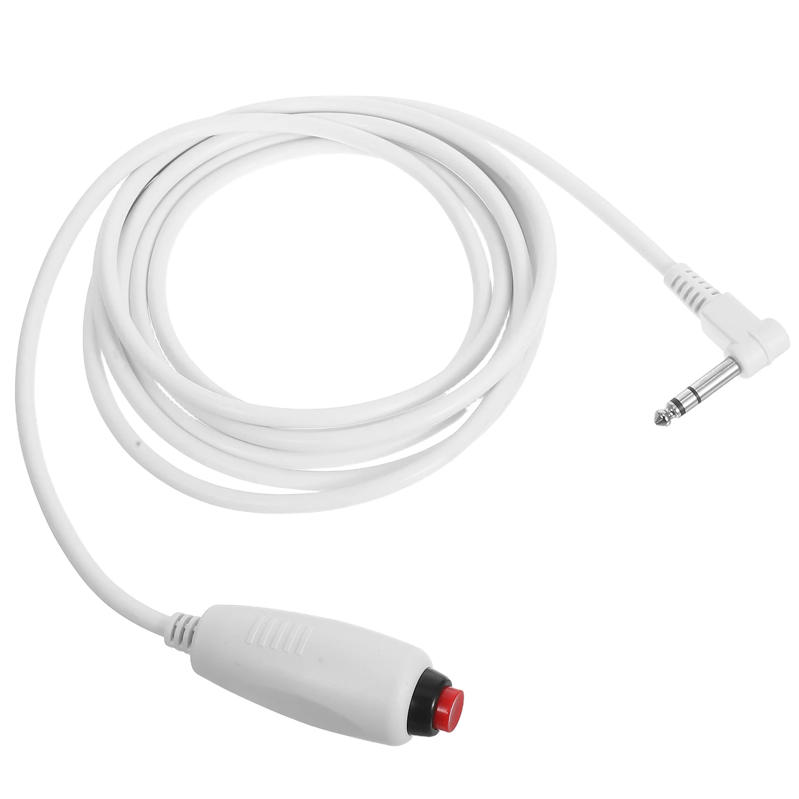 Nurse Call Cord Red Button 6.35Mm Plug Cable With Bed Sheet Clip Momentary Switch Replacement For Hospitals Medical Staff