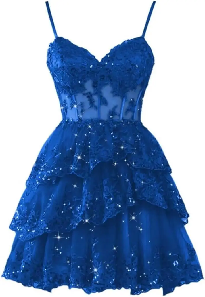 

Многоярусные кружевные тюлевые платья для встречи выпускников для подростков, многослойное короткое платье для выпускного вечера, мини-выпускное платье, вечерние платья