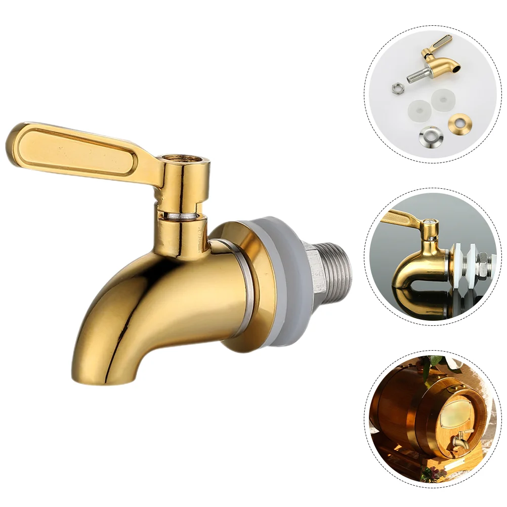 

Barrel Tap Convenient Drink Spigot Replaceable Water Faucet Bubble Jar Beer Stainless Steel Bottling Bucket