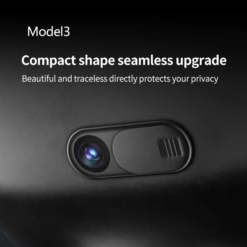 Cache-caméra de protection de la vie privée pour Tesla Model 3 Y, accessoires de console centrale, bloqueur de webcam coulissant, garniture autocollante intérieure