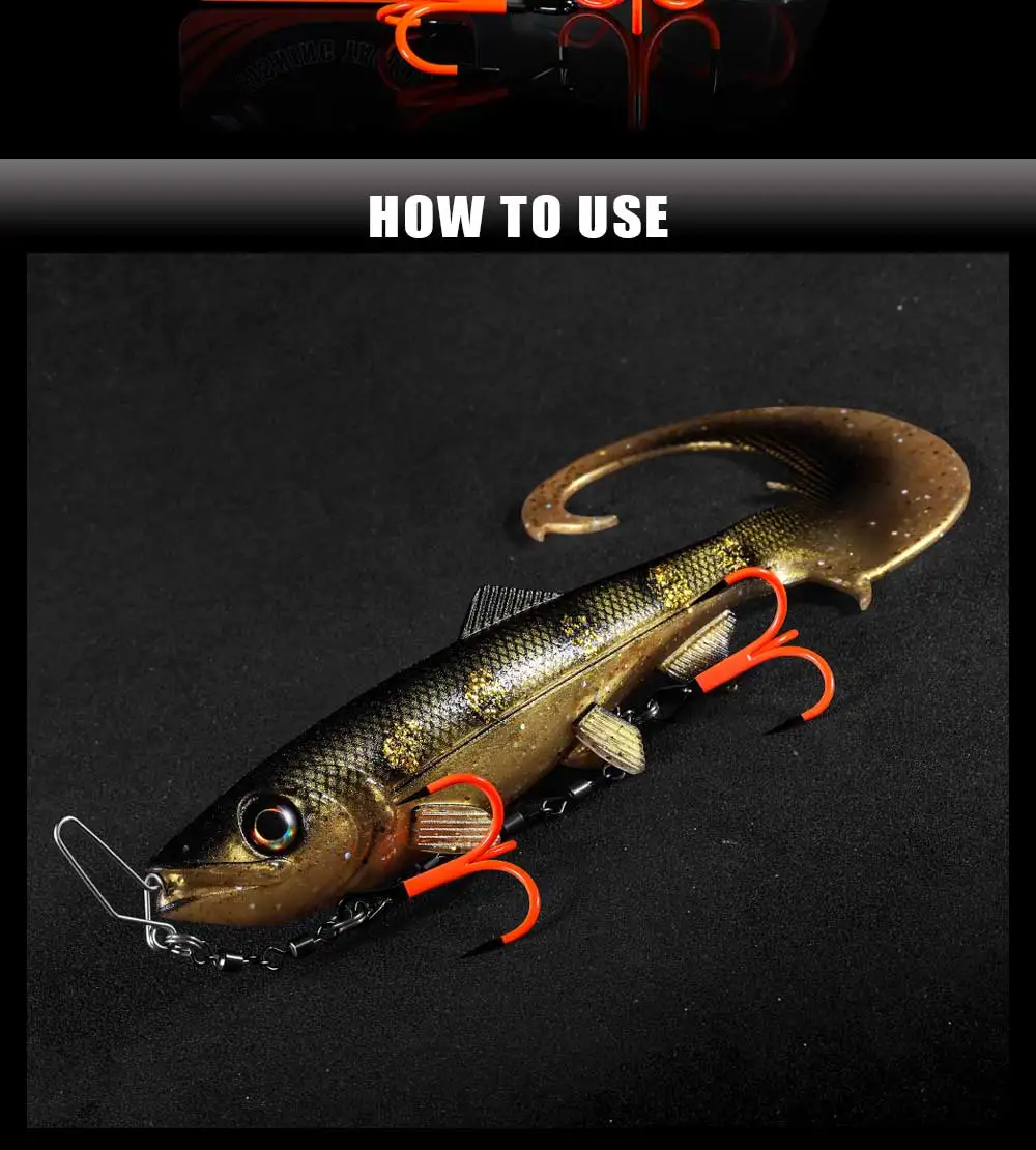 Spinpoler Flame Treble Hook UV Orange/Green Coated Point Treble Hooks 2X Strong Black Nickel Soft Lure Swimbait Pesca Tackle