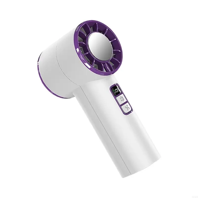 2025 شاشة رقمية USB جديدة قابلة لإعادة شحنها مروحة كهربائية محمولة مع مروحة تبريد محمولة للسرعة القابلة للتعديل للمكتب أو