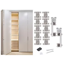 Upper track wardrobe folding door track hinge Cloakroom Sliding door Hanging Sliding Folding door hinge hardware accessories