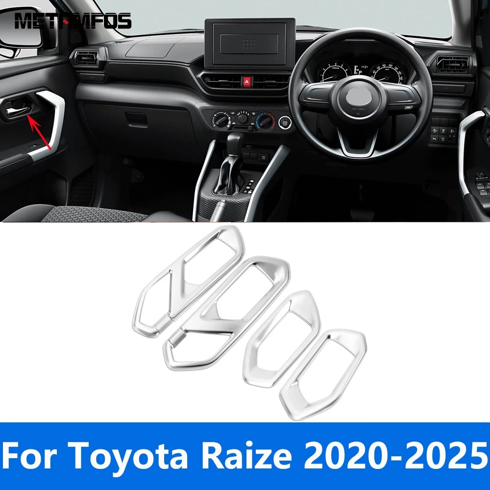 

Для Toyota Raize 2020-2024 2025, углеродное волокно, внутренняя дверная ручка, крышка чаши, накладка на рамку, наклейка, аксессуары для интерьера, Стайлинг автомобиля