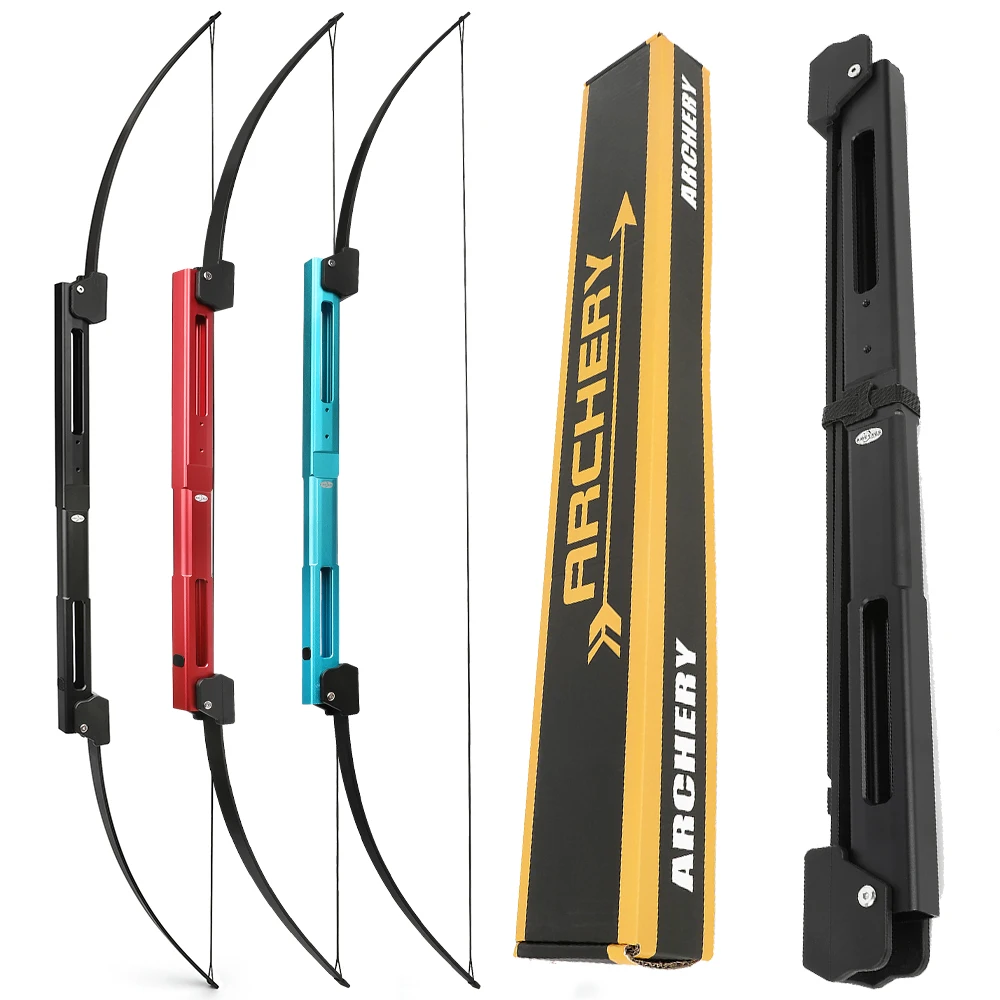 

58" 35lbs Recurve Bow CNC Aluminum Handle Folding Takedown Bow Portable Right Hand Archery Hunting Shooting Straight Bow