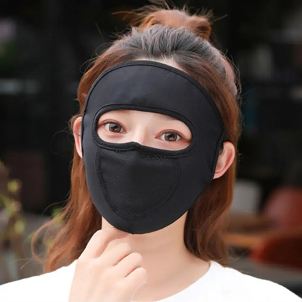 Ice Silk UV Protection Mask Fashion Full Face Thin Forehead Protector Breathable Sun Protection Mask Summer