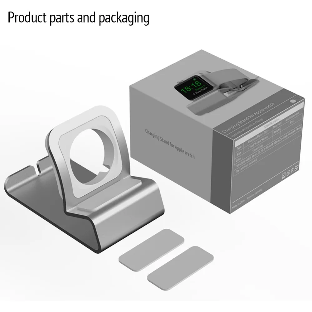 Metal Charger Stand for Apple Watch Dock Station Aluminum Alloy Charging Holder for IWatch Ultra 10/9/SE/8/7/6/5/4 Bracket