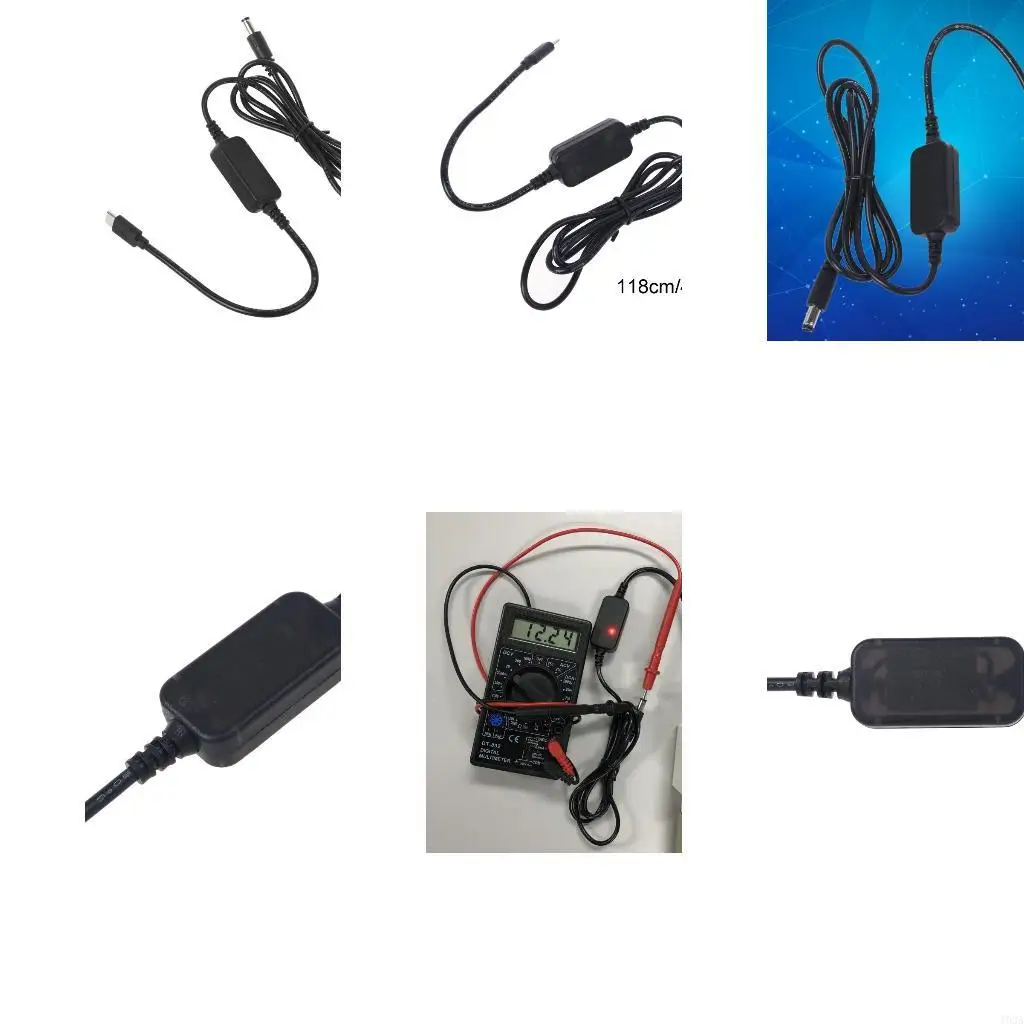 193A USB C PD Type C Male to Male 5.5x2.1mm Plug 12V 20V Cable for Wifi Router Power Connector Adapter LED Lights
