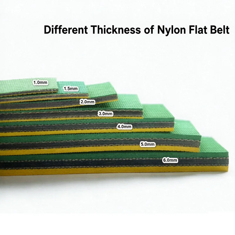 Customized Transmission Flat Nylon Belt Perimeter:500mm-100000mm Yellow-Green Nylon Sheet Flat Transmission Belt