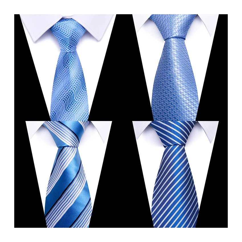 

Fashion Wholesale Woven 7.5 and 8 cm Silk Tie Men Necktie Gravatas Wedding Accessories Man Blue Dot Fit Group Workplace