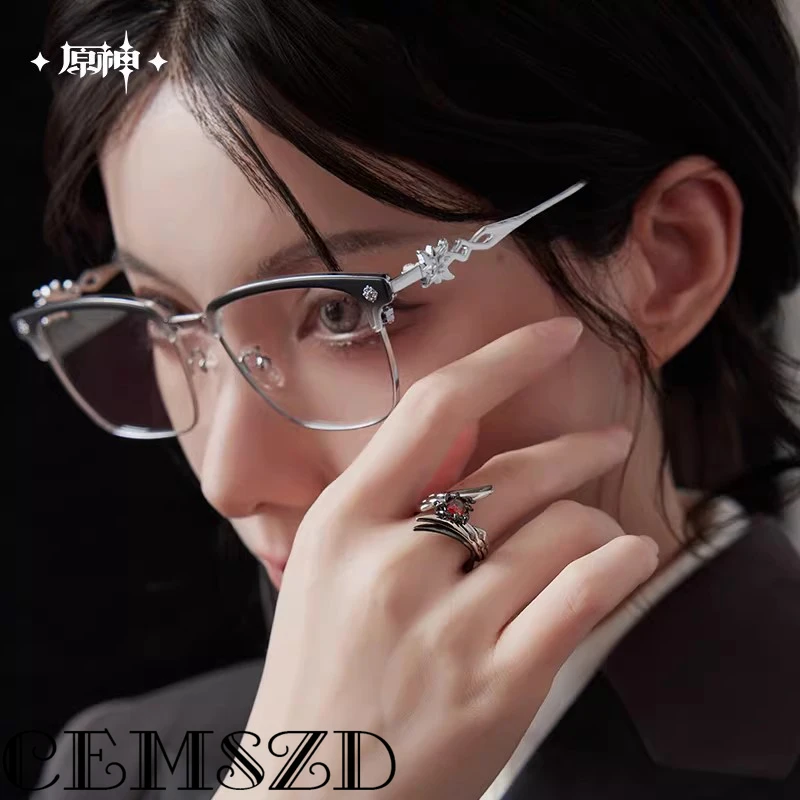 

[Genuine] Game Genshin Impact Tartaglia FaTui FROST And FLAME Series Eyewear Gift Box Anime Cartoon Accessories Props Halloween