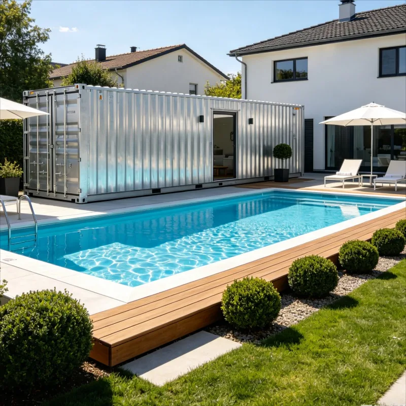 Customized Large Rectangle Steel Frame Container Pool Rustproof Easy Assembly for Family Garden Use