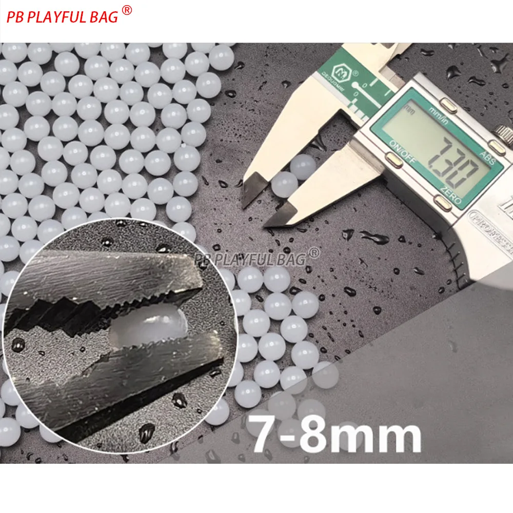 1kg 7-8MM Melkwit Gel Bal Munitie voor Gel Blasters Waterabsorberende Kralen Speelgoed Pistool accessoires Groothandel QJ147