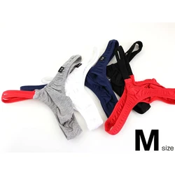 Men's thong sexy high elastic cotton U convex sac bag thong men youth T pants low waist breathable men's thong jockstrap thongs