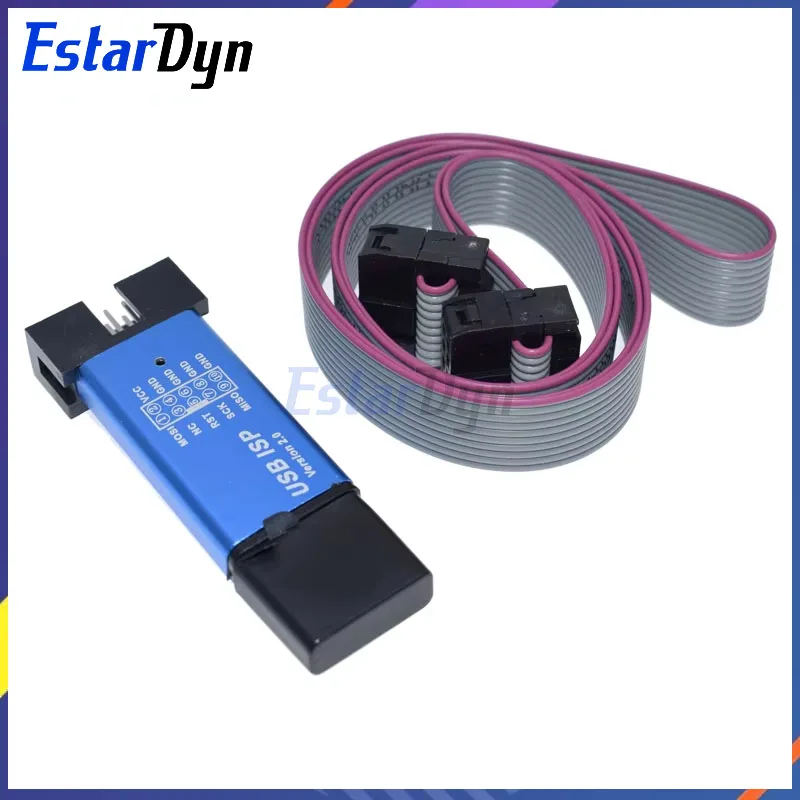 Estardyn New USBASP USBISP AVR Programmer USB ISP USB ASP ATMEGA8 ATMEGA128 Support Win7 64K 10Pin To 6 Pin Adapter Board