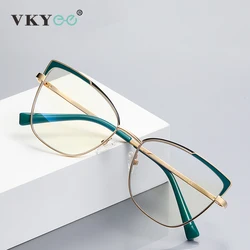 VICKY Fashionable Large Frame Classic Design Women's Anti Blue Light Glasses Customizable Prescription Reading Glasses 3104