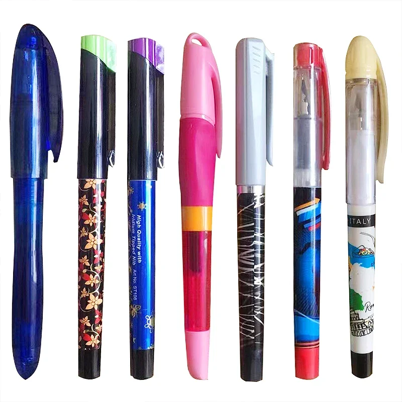 

3Pcs Promotional Mixed Color Fountain Pens Business Office Accessories Writing Ink Pen for Students School Stationery Supplies