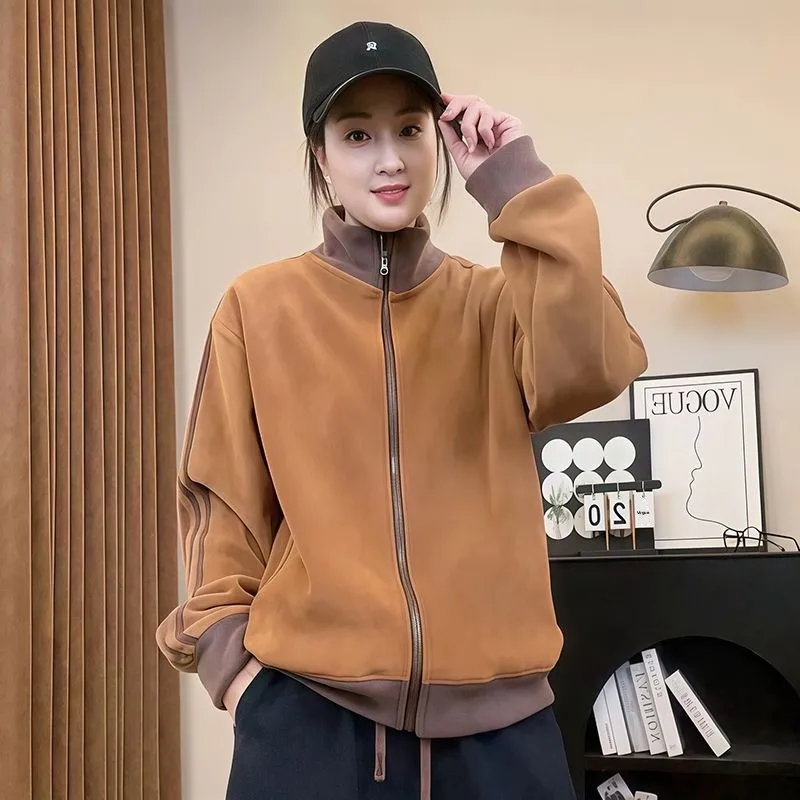 

plus Size High-End Women's Fce Lined Thiened Double-sided Anti-static Velvet Top Coat Warm Sweatirt Autumn Winter New ...