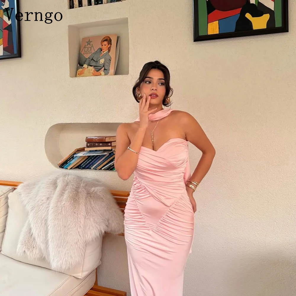 

Verngo розовое атласное вечернее платье без бретелек Русалка торжественное платье плиссированное элегантное платье для выпускного вечера по индивидуальному заказу