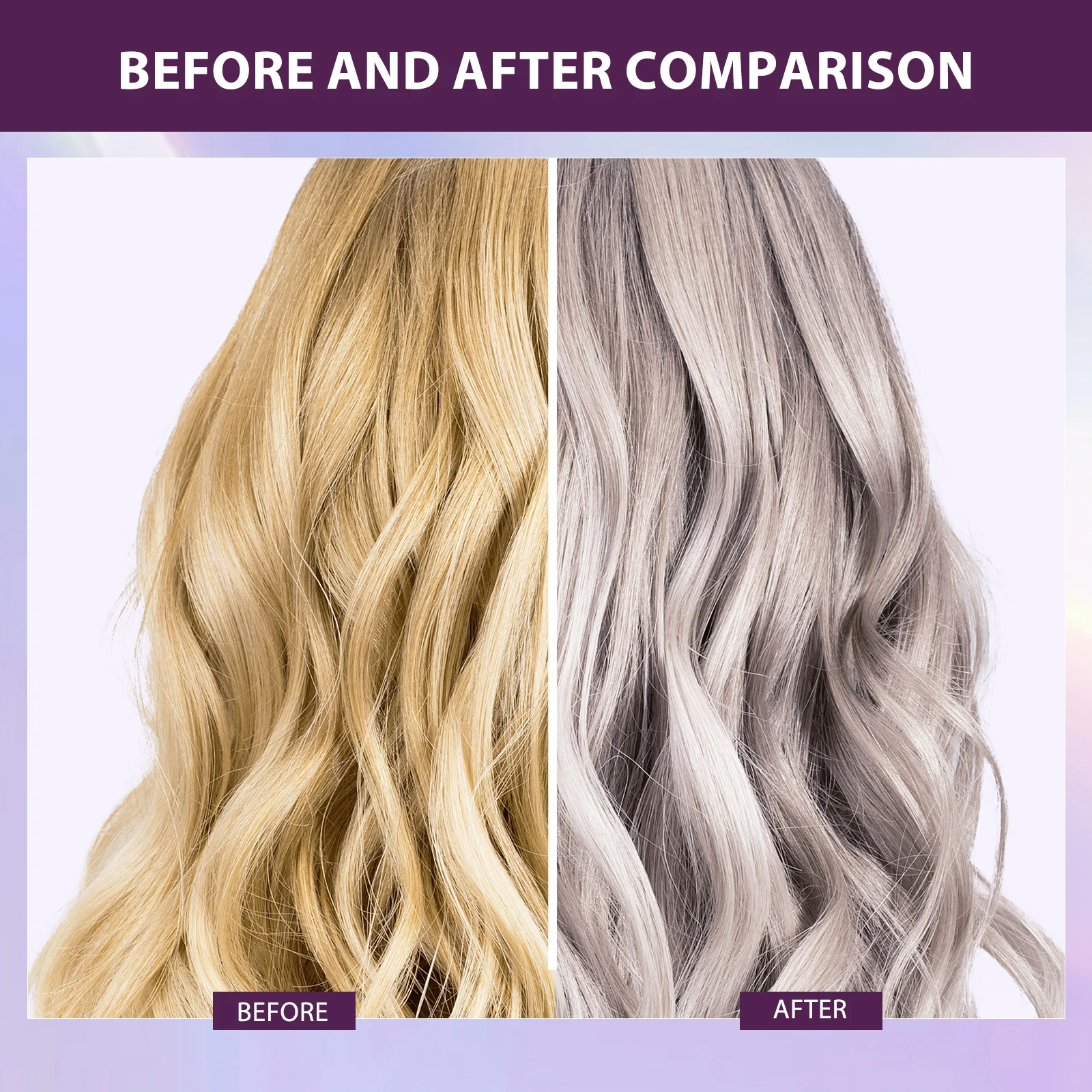 قناع الشعر الأرجواني من ماكا إيسنس 100 مل معالجة التنغيم للشعر الأشقر الفضي، صيانة الألوان، ترميم الرطوبة المشرقة #3