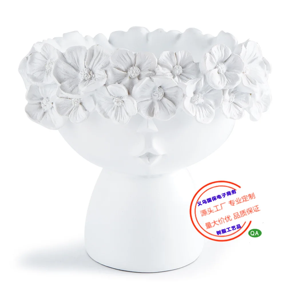 

Resin handicrafts, Nordic short Monroe flower pots, creative design of interior ornaments, multi-color optional