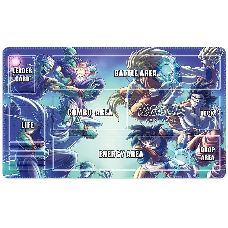 26 Models Dragon Ball Trading Card Playmat Son Goku Vegeta Chi-Chi 2mm Stiched Edge Solo Battle Rubber Tabletop Game Card Mat view 4