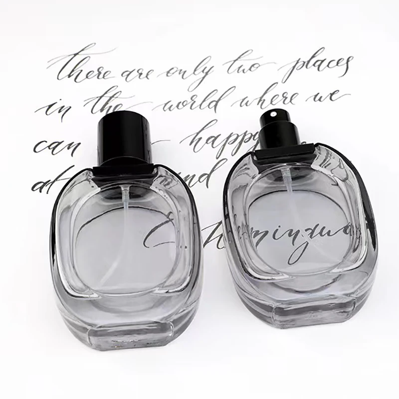 50ML Portable Perfume Spray Bottle Refillable Glass Spray Empty Bottle Instead Of Travel Cosmetics Large Capacity Press Type