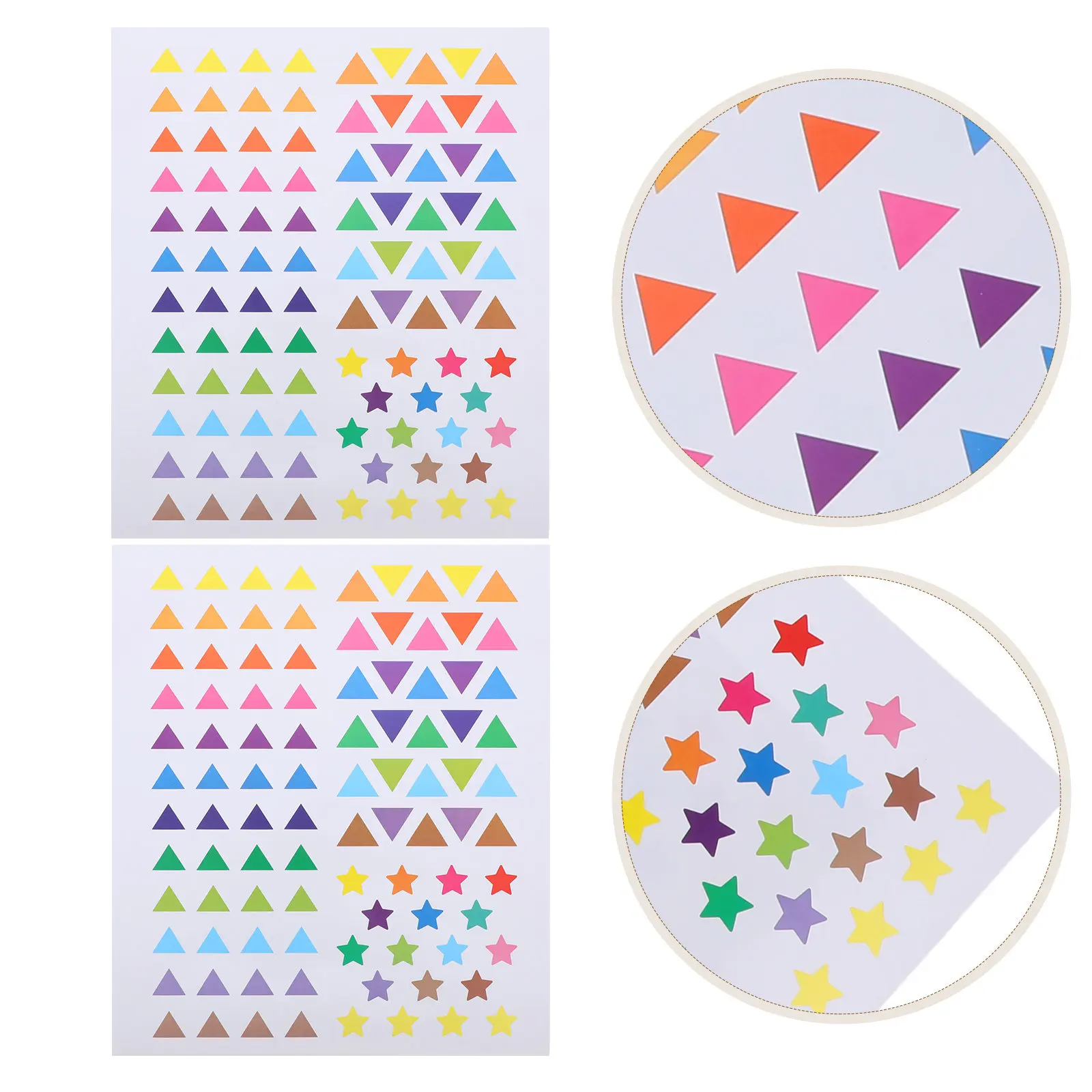 30-sheets-clean-design-triangle-color-stickers-heart-office-labels-for-map-location-marking-student-coding-diy-classroom-travel