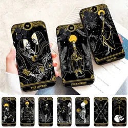 Death Tarot Phone Case Silicone Soft for iphone 15 14 13 12 11 Pro Mini XS MAX 8 7 6 Plus X XS XR Cover