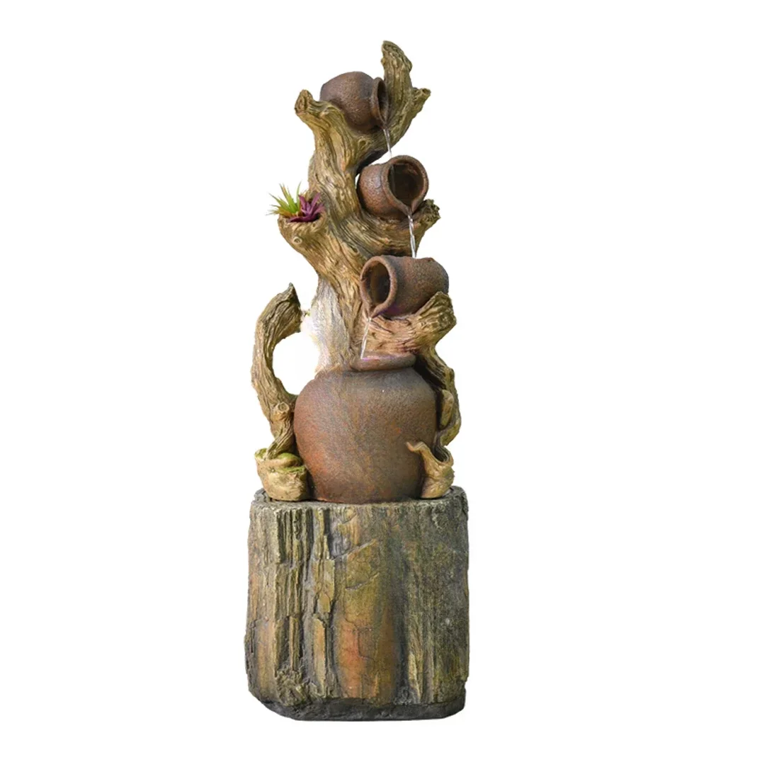 New Chinese style landscape flowing water ornaments living room office tea room porch feng shui lucky Zen home decoration 3