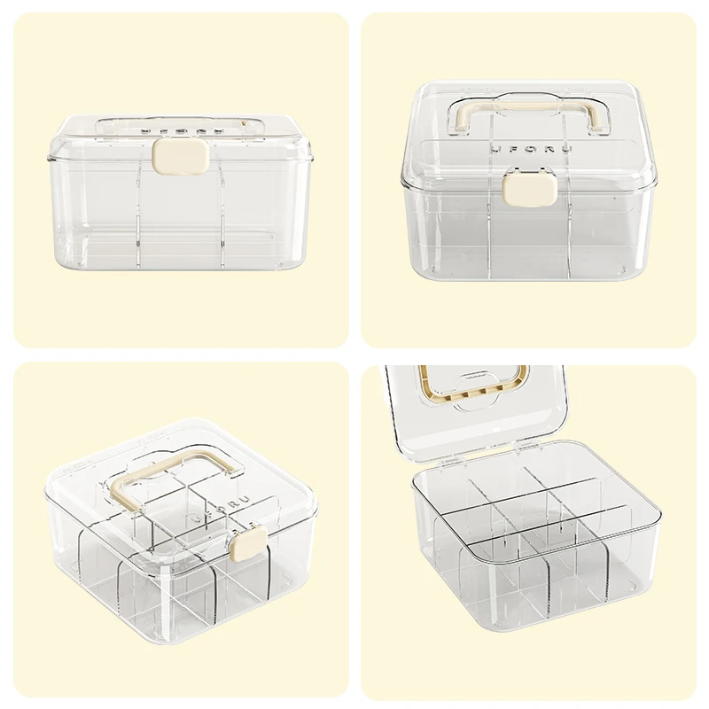 صندوق تخزين بطاقات UFORU، مقبض حزام شفاف مقاوم للغبار والرطوبة، صندوق فرز متعدد الوظائف محمول بسعة كبيرة #6