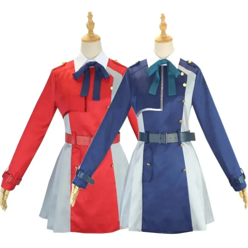 

Lycoris Recoil Inoue Takina Nishikigi Chisato Cosplay Costume Blue Red Dress Shirt Full Suit Anime Women Clothes Cute Uniform