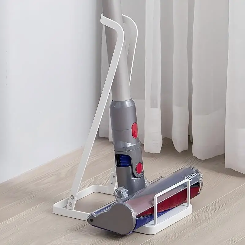No Drill Vacuum Holder storage rack, Multifunctional Stand for Stick Vacuum and Mop, Space Saving Home Storage Organizer