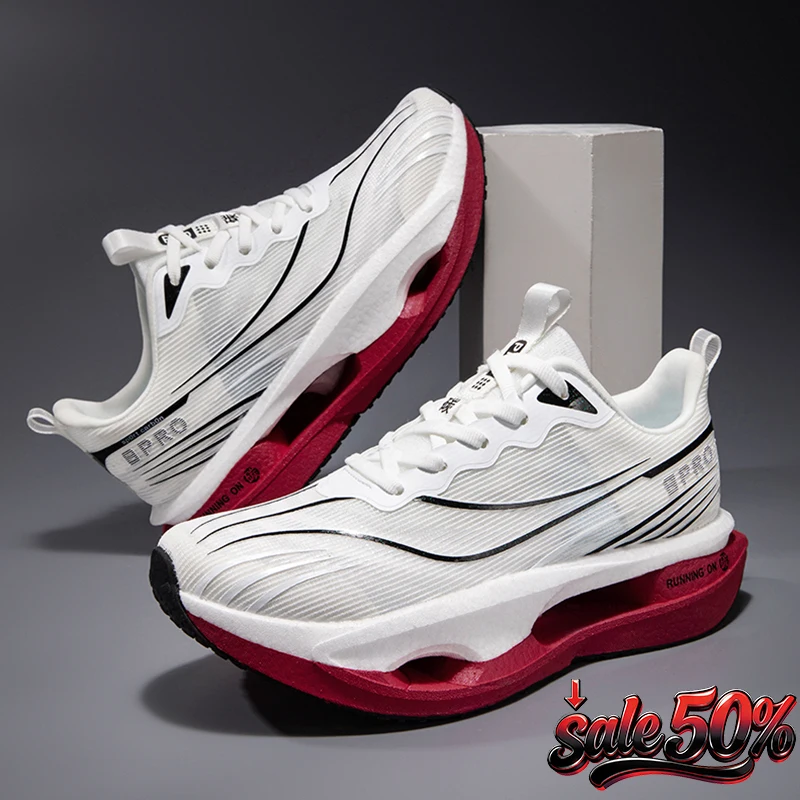 

Men Running Shoes Carbon Board Speciality Marathon Sports Shoes Breathable Lightweight Women Nonskid Athletic Sneakers Unisex