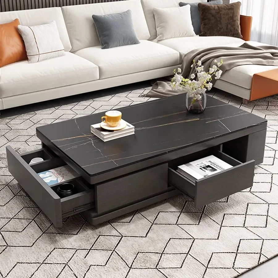 Modern Coffee Table Living Room Sofa Bedside Rectangular Coffee Table Home Plmodern Ornament Italian Black Mesa Salon Furniture