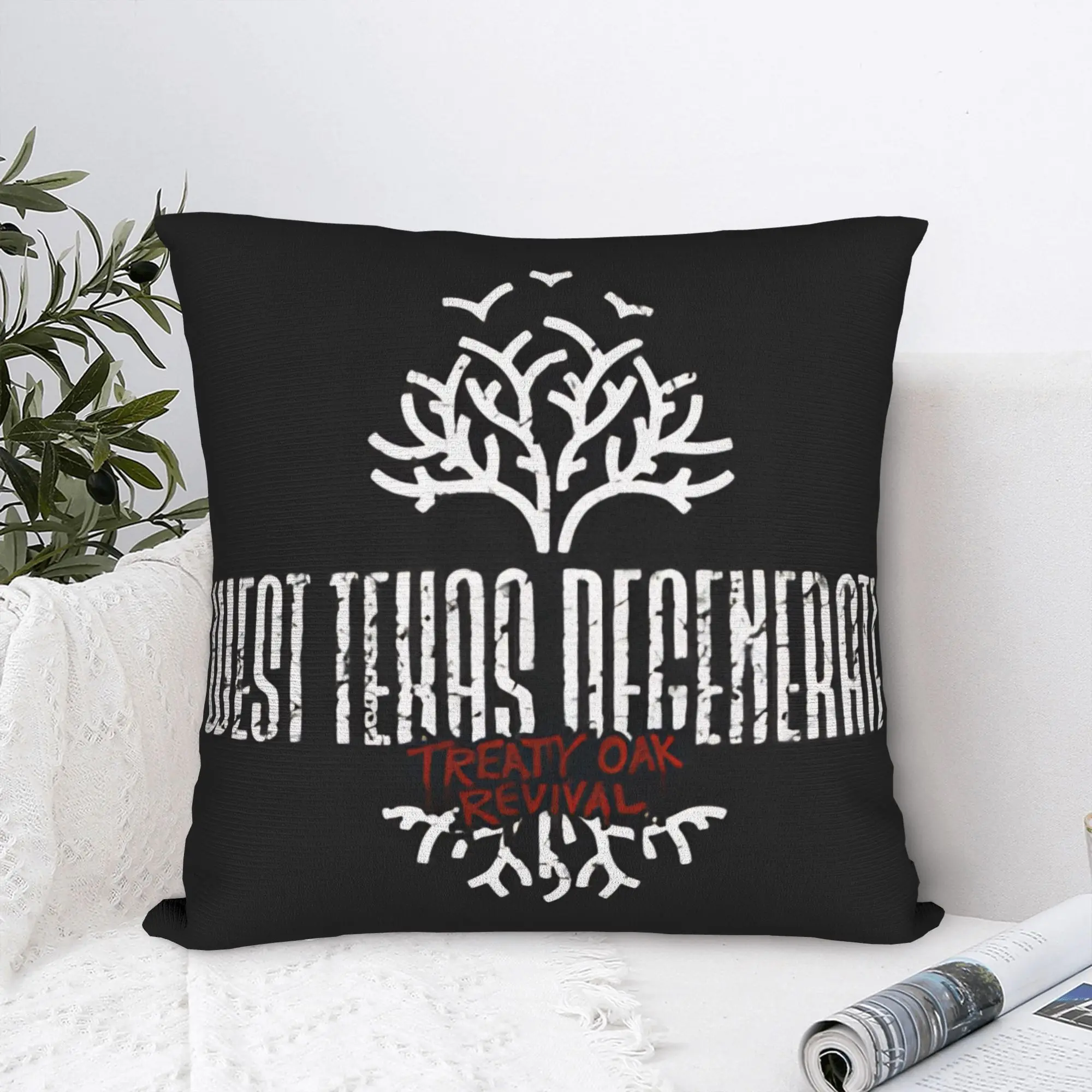 Country Music Band Treaty Oak Revival Pillow Cover  Soft Cushion Cover Fashion Pillow Case For Sofa Car Home Decor
