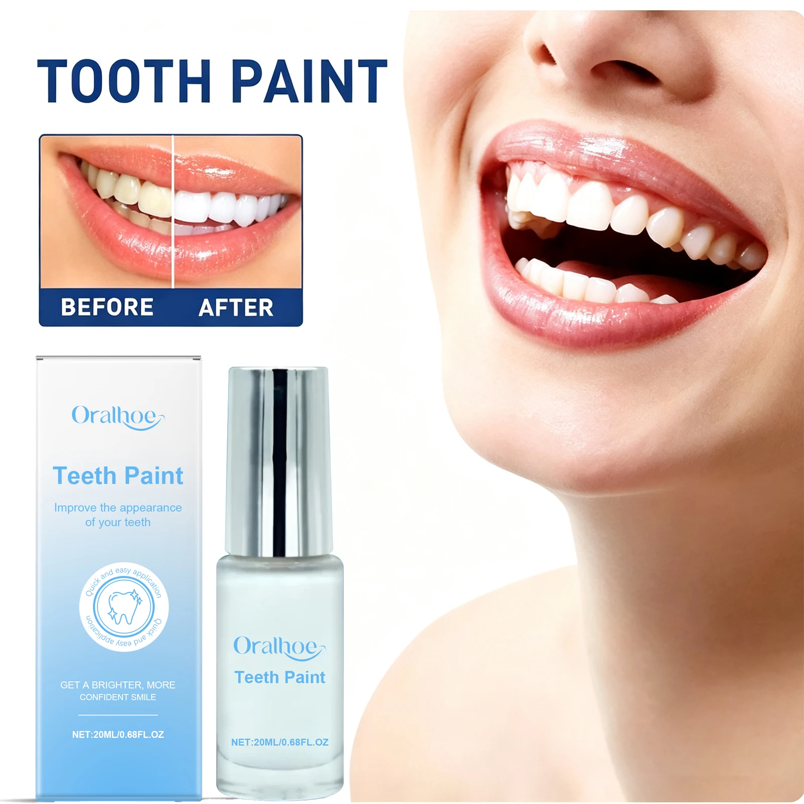 Teeth Care Liquid Surface Stain Remover Oral Cleaning Gel Fresh Breath Daily Dental Hygiene Solution 20ml