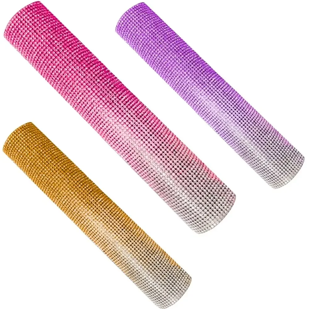 Funda de Micrófono Inalámbrica con Pedrería Degradada para Shure SM58, Beta 58A, en Dorado, Rosa y Violeta, Repuesto de Cubiertas para Micrófono