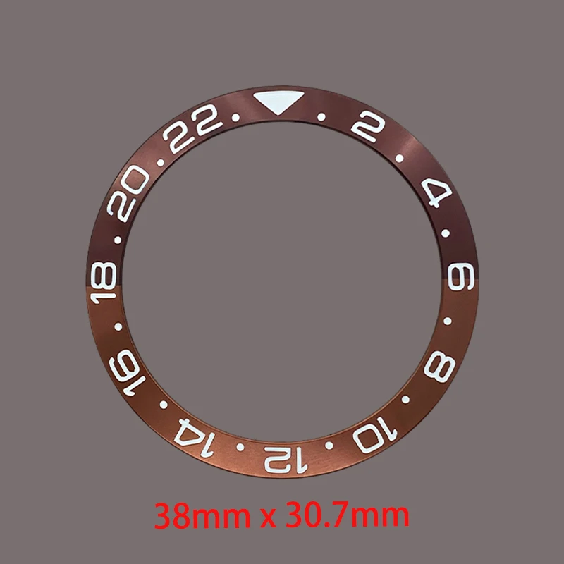 38mm Curved Aluminum Watch Bezel Insert Fits For SUB SKX007 SKX009 SRPD GMT NH35 NH36 Movement Watch Case Watch Bezel Ring Parts