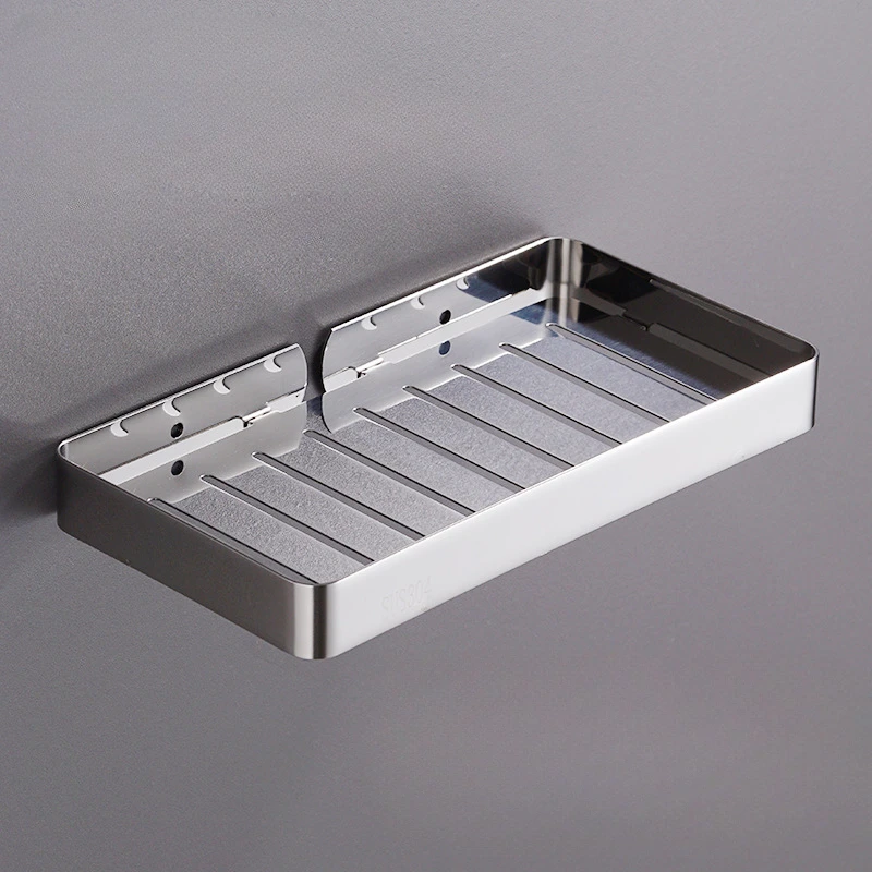 stainless steel soap dish, non-perforated soap box, bathroom soap rack